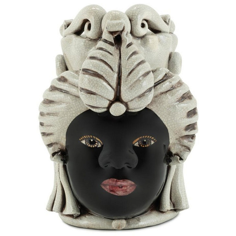 Ваза Vase Moro Lady Small Черный Бежевый Ваза Vase Moro Lady Small Черный Бежевый в Челябинске | Loft Concept