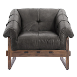 Кресло Duncan винтажная черная кожа варинант исполнения - 1 | Loft Concept в Челябинске