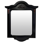 Зеркало черное настенное прямоугольное в стиле прованс Black Provence варинант исполнения - 1 | Loft Concept в Челябинске