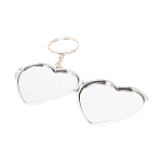 Зеркало брелок складное двухстороннее в форме сердца из натурального камня Лазурит Stone Mirrors варинант исполнения - 3 | Loft Concept в Челябинске