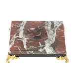 Подставка под шар квадратная из натурального камня Креноид на ножках Natural Stone Sphere Stands варинант исполнения - 1 | Loft Concept в Челябинске