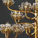 Люстра золотая в виде растения Golden Flower Glade варинант исполнения - 5 | Loft Concept в Челябинске