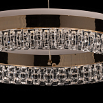 Люстра в виде кольца золотого цвета с прозрачными вставками Radiant Rail варинант исполнения - 8 | Loft Concept в Челябинске