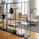 Книжный стеллаж из металла Menzie Square Metal Rack варинант исполнения - 3 | Loft Concept в Челябинске