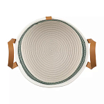 Корзина для хранения с ручками плетеная Interlacement Green  варинант исполнения - 1 | Loft Concept в Челябинске