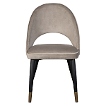 Стул велюровый серо-бежевый Schelde Gray Beige варинант исполнения - 1 | Loft Concept в Челябинске