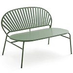 Зелёная скамья из стали Goodwin Metal Bench Green варинант исполнения - 1 | Loft Concept в Челябинске
