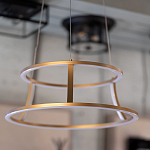 Люстра золотого цвета с 2-мя светодиодными кольцами Eurofase варинант исполнения - 7 | Loft Concept в Челябинске