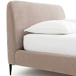 Кровать с обивкой велюр Hazel Velour Beige Bed варинант исполнения - 5 | Loft Concept в Челябинске