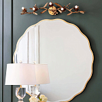 Золотое настенное зеркало Yvon Mirror варинант исполнения - 1 | Loft Concept в Челябинске