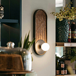 Бра с декором из плетеного бамбука Wicker Oval Lamp варинант исполнения - 4 | Loft Concept в Челябинске