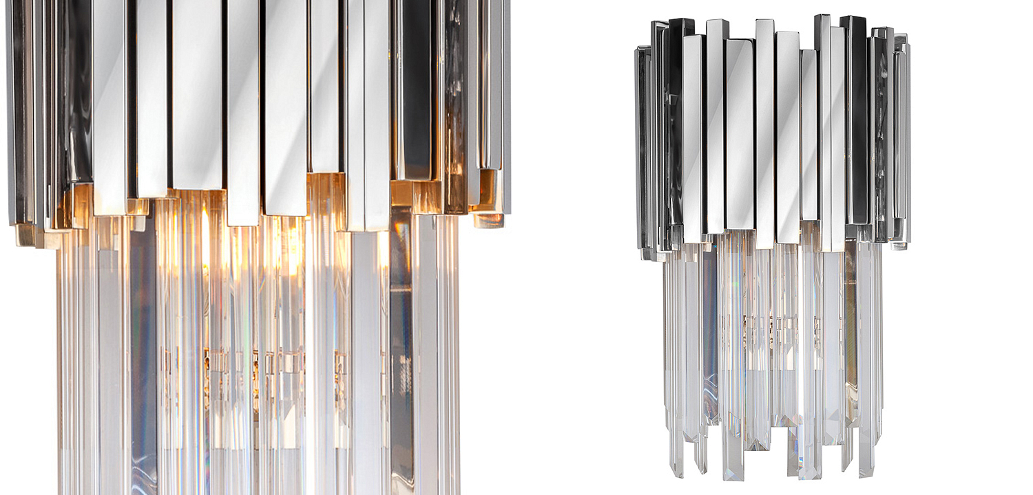 Бра Luxxu Modern Cascade Wall Lamp Silver 40 Бра Luxxu Modern Cascade Wall Lamp Silver 40 - Loft-Concept в Челябинске