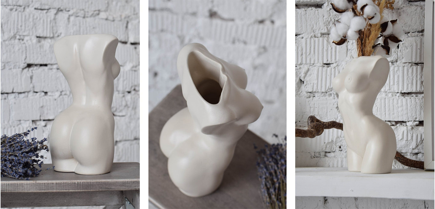 Ваза Vase Female Torso white Ваза Vase Female Torso white - Loft-Concept в Челябинске