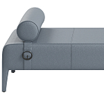 Кушетка Cuba из натуральной кожи с валиком  варинант исполнения - 2 | Loft Concept в Челябинске