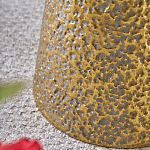 Журнальный столик с конусообразной основой и текстурной поверхностью золотого цвет Ethnic Metal варинант исполнения - 4 | Loft Concept в Челябинске