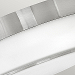 Потолочный светильник для ванных комнат цвета никель с плафоном из опалового стекла и декоративными держателями Hinkley варинант исполнения - 3 | Loft Concept в Челябинске