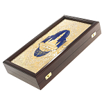 Нарды настольные из натурального камня лазурит и долерит Backgammon from Stone варинант исполнения - 13 | Loft Concept в Челябинске