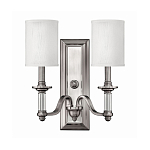 Бра с 2-мя белыми текстильными абажурами Hinkley варинант исполнения - 1 | Loft Concept в Челябинске