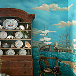 Обои ручная роспись Nantucket Crossing Brandt colourway on scenic paper варинант исполнения - 1 | Loft Concept в Челябинске