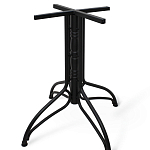 Стол обеденный с круглой столешницей из керамики на четырех черных ножках Sand Ceramics варинант исполнения - 5 | Loft Concept в Челябинске