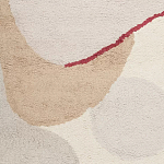 Ковер из хлопка с абстрактным принтом бежевого цвета Elysian Flow Blush варинант исполнения - 4 | Loft Concept в Челябинске