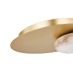 Бра с овальным основанием золотого цвета  и плафоном из алебастра Shaw Lighting варинант исполнения - 3 | Loft Concept в Челябинске