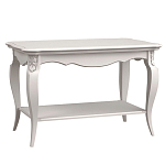 Стол журнальный белый из массива бука с полкой в стиле прованс White Provence варинант исполнения - 1 | Loft Concept в Челябинске