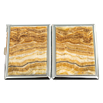 Портсигар с газовой зажигалкой из натурального камня Оникс Stone Cigarettes Cases варинант исполнения - 4 | Loft Concept в Челябинске