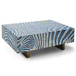 Кофейный стол Kenya Coffee Table Bone Inlay ZEBRA blue варинант исполнения - 4 | Loft Concept в Челябинске