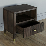 Прикроватная тумбочка с полкой Elsa Dreams Walnut  варинант исполнения - 2 | Loft Concept в Челябинске