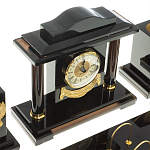 Настольный письменный набор с часами из природного камня обсидиана National Еmblem варинант исполнения - 4 | Loft Concept в Челябинске