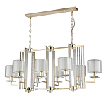 Люстра прямоугольной формы с 8-ю цилиндрическими плафонами из стекла Laurent варинант исполнения - 5 | Loft Concept в Челябинске