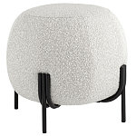 Пуф в ткани букле молочного цвета Pikelet варинант исполнения - 1 | Loft Concept в Челябинске