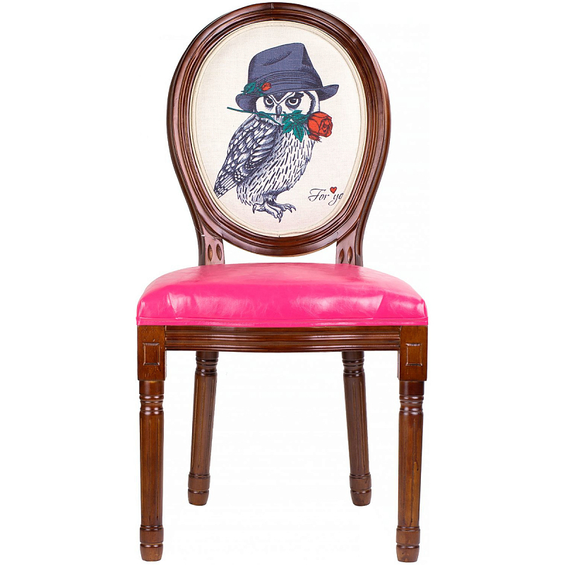 Стул French the owl is elegant Белый Бежевый Розовый Серый Стул French the owl is elegant Белый Бежевый Розовый Серый в Челябинске | Loft Concept