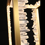 Настольная лампа прямоугольная с декоративными элементами в виде кристаллов Smooth Shine варинант исполнения - 3 | Loft Concept в Челябинске