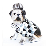 Статуэтка собака в клетчатой куртке Fashionable Dogs Cell варинант исполнения - 1 | Loft Concept в Челябинске