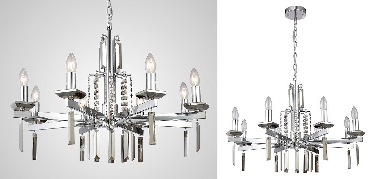 Люстра Vivien Crystal Chrome Chandelier 8 Люстра Vivien Crystal Chrome Chandelier 8 - Loft-Concept в Челябинске