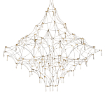 Люстра с тонким металлическим каркасом цвета хром Quasar варинант исполнения - 2 | Loft Concept в Челябинске