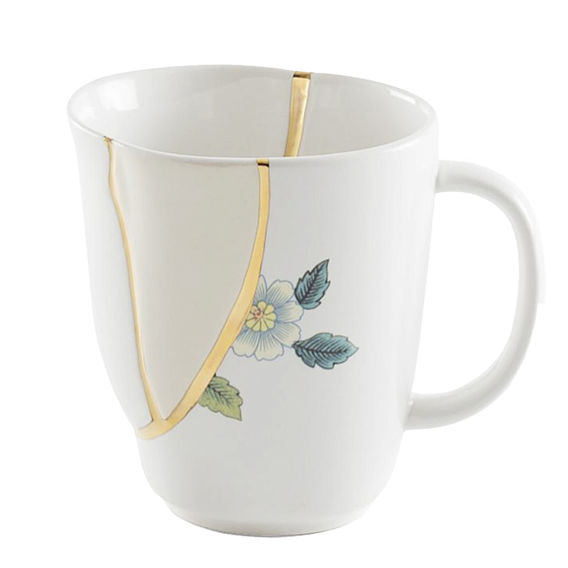 Кружка Seletti Kintsugi Белый Золотой в Челябинске | Loft Concept 