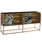 Дизайнерский комод с 4-мя дверцами в черно-золотых тонах Calista варинант исполнения - 2 | Loft Concept в Челябинске