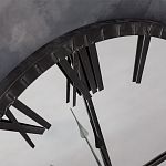 Часы настенные зеркальные с чёрным металлическим циферблатом Mirror Tower Clock варинант исполнения - 2 | Loft Concept в Челябинске