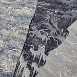 Мебельная ткань Вышивка серый цвет 130 см T2-39 варинант исполнения - 3 | Loft Concept в Челябинске