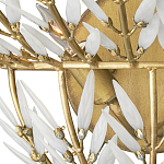 Бра золотого цвета с белыми стеклянными лепестками Hanging Flowers варинант исполнения - 1 | Loft Concept в Челябинске