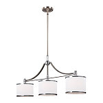 Люстра линейная с 3-мя белыми цилиндрическими плафонами Feiss варинант исполнения - 2 | Loft Concept в Челябинске