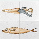 Плитка с узором Рыба Русалка варинант исполнения - 1 | Loft Concept в Челябинске