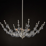 Люстра  с круглыми прозрачными шарами на серебряном каркасе Silver Stalk варинант исполнения - 4 | Loft Concept в Челябинске