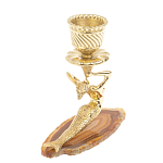 Подсвечник из натурального камня агат светло-коричневый Stone Candlestick варинант исполнения - 4 | Loft Concept в Челябинске