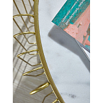 Журнальный столик с столешницей из мрамора на металлическом основании Table Vertical Planes варинант исполнения - 2 | Loft Concept в Челябинске