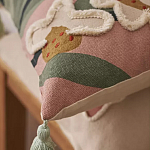 Подушка с цветочным принтом и кисточками Blooming Elegance Daisy варинант исполнения - 7 | Loft Concept в Челябинске