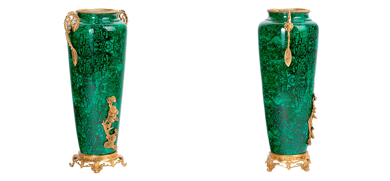 Ваза фарфоровая высокая малахит Malachite Ваза фарфоровая высокая малахит Malachite - Loft-Concept в Челябинске